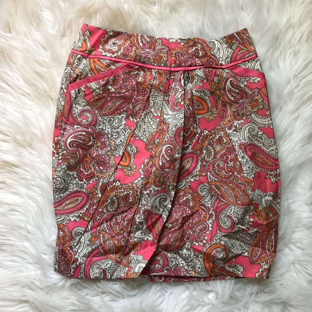 Pink Paisley Tulip Skirt (H&M)